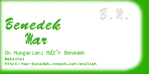 benedek mar business card